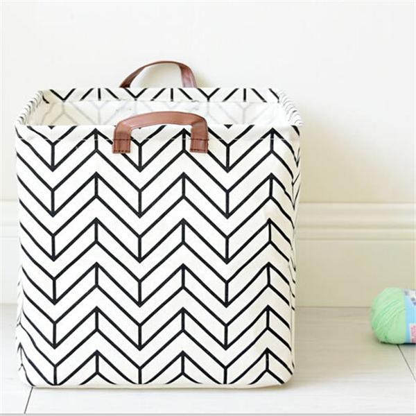 33*33 cm-es, vízálló, összecsukható, pamutvászon szennyestartó kosár