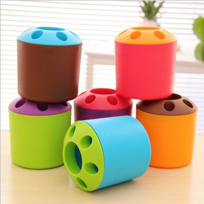 Kreatív otthoni fogkefe tartó Többcélú műanyag fogkefe tárolócső