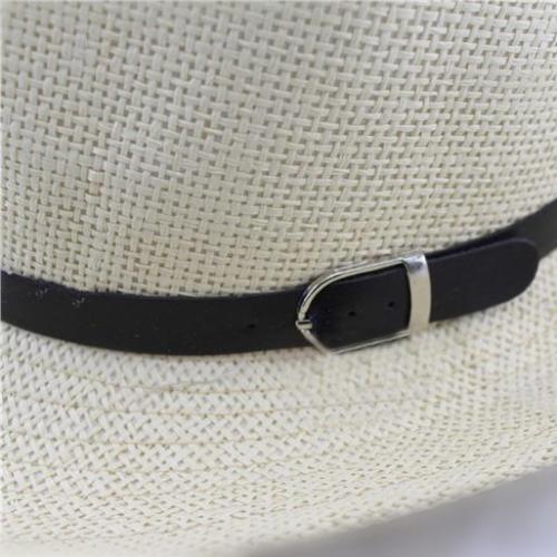 Unisex nyári strand szalmakalap, jazz kalap, Cowboy Fedora kalap