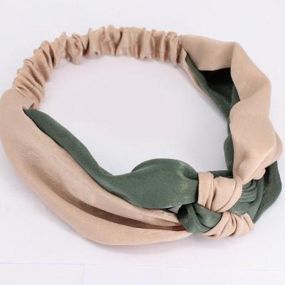 Női Egyszerű, keresztbe húzható, színes, szatén hajpánt, hajtartó, díszes bandana