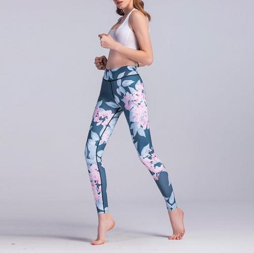 NEER Sport leggings magas derekú szoros nadrág szexi futáshoz trnához virágos jóga nadrág harisnya