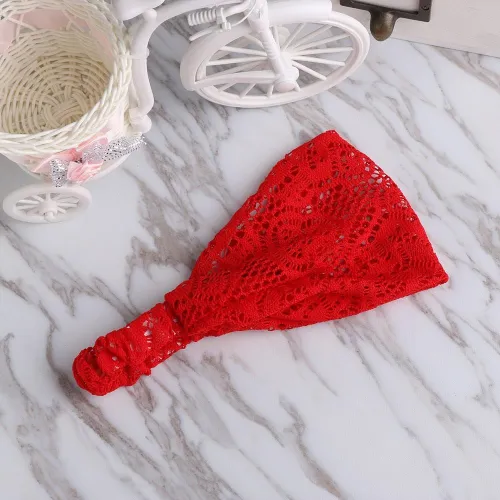 1 db Női Csipke Széles Pántos Bandana Fejfedők Sport Elasztikus Fejdísz Haj tartozékok