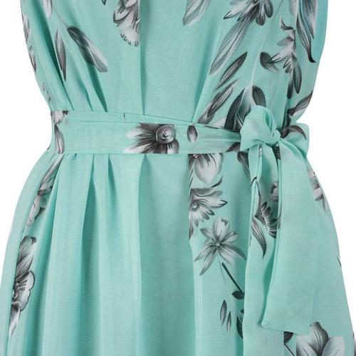 Női virágmintás bohém strand sifon maxi ruha