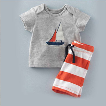 NEER Totyogó pólók Nadrág Gyermek Kisfiú Nyári Sport Sort Pamut Szett