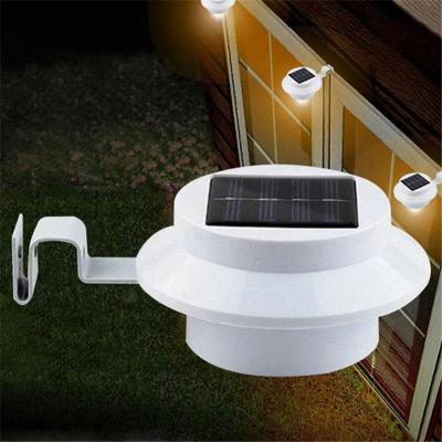 Kültéri, napenergiával működő 3-LED fali ösvény világító lámpa, függő kerti kerítésre szerelhető lámpa
