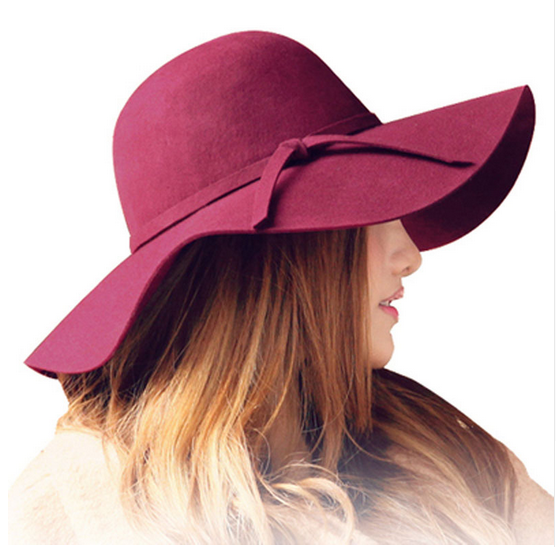 Női Vintage széles hullámos nagyméretű szalmakalap