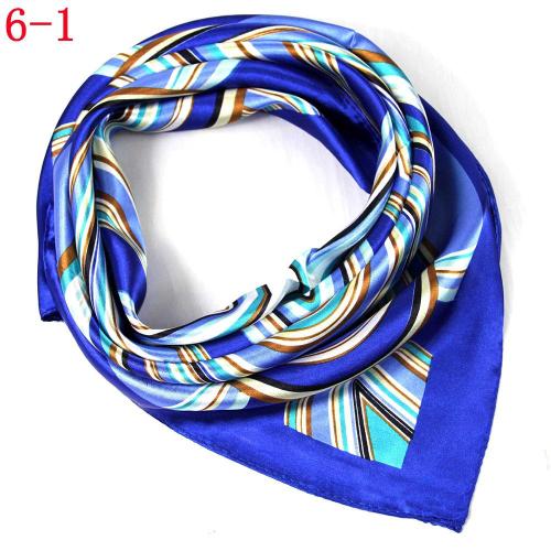 60X60cm női bandanna multifunkcionális poliészter sál, kis négyzetes szatén mintás sál