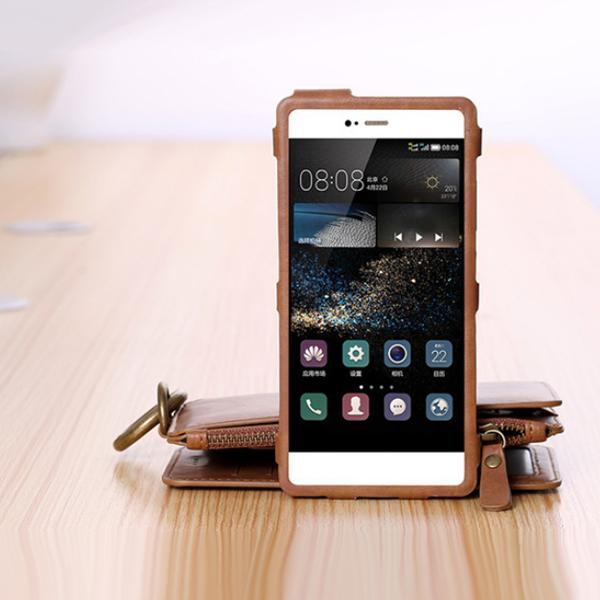 Tok Huawei Luxus Üzleti Bőr Pénztárca Telefontok Tartó Huawei P9
