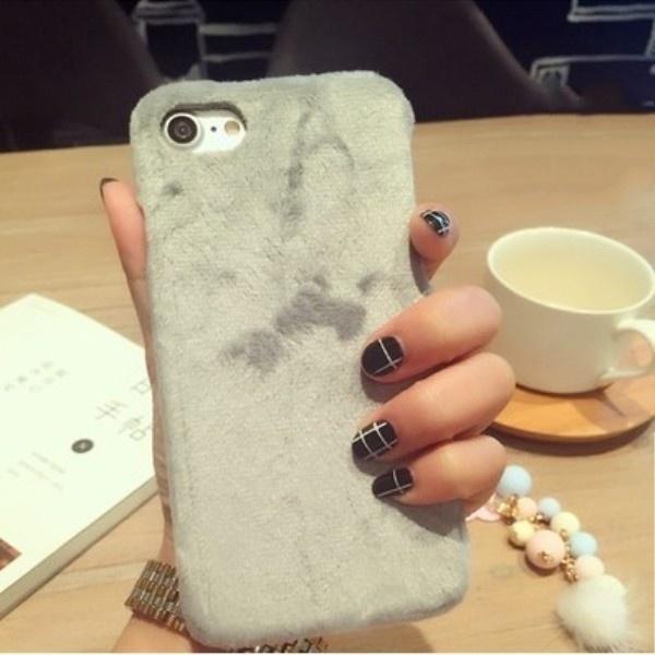 Μίμησης τηλεφωνική περίπτωση γουνών κουνελιών για το iPhone 6 6s 6 συν 7 συν 8 8 συν το Χ