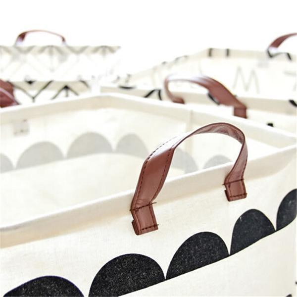 33*33 cm-es, vízálló, összecsukható, pamutvászon szennyestartó kosár