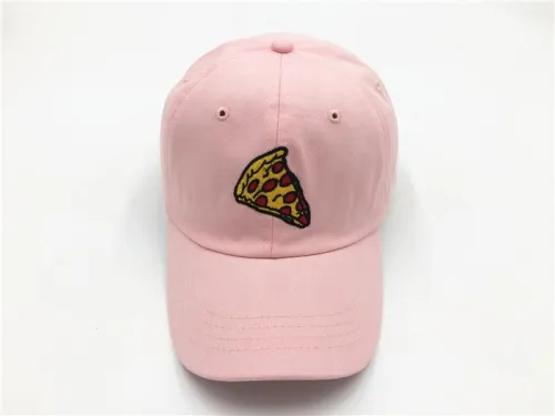 Új pizza hímzés baseball sapka, női, férfi, Uniszex állítható méretű sapka apáknak