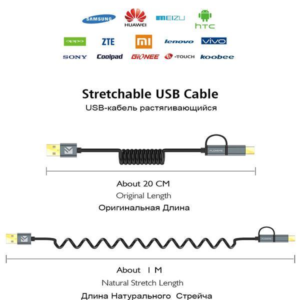 Type-C Micro USB kábel 2 in 1 QC 3.0 gyorstöltő kábel Samsung S8 S7 Note 8 S9 S9 Plus készülékhez