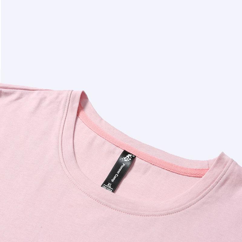 NEER Férfi Divat Új Rózsaszín Pamut Kevert színű pólók