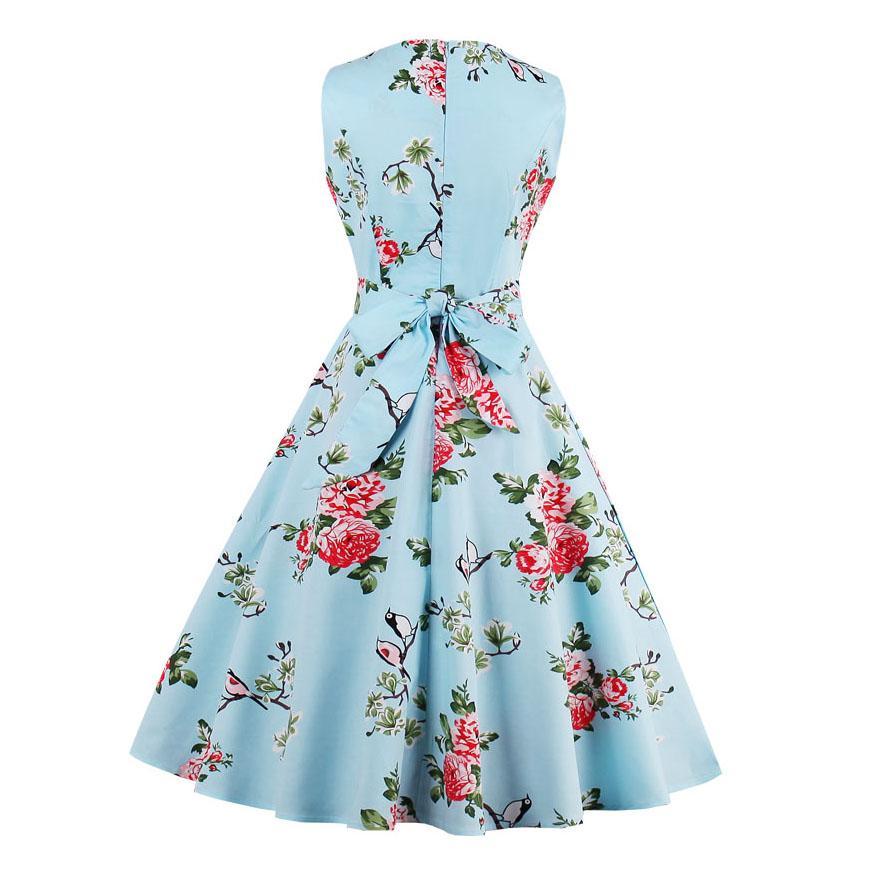 Női Klasszikus 1950-es stílusú rockabily koktélruha