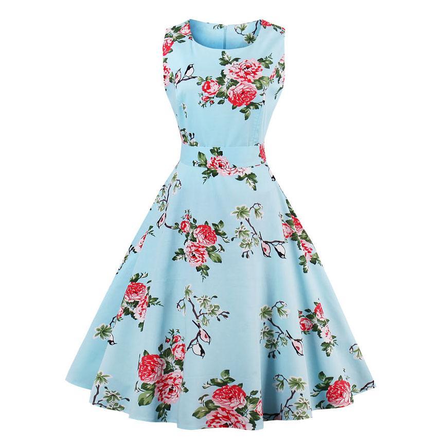 Női Klasszikus 1950-es stílusú rockabily koktélruha