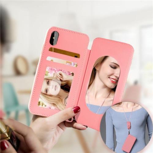 Luxusos divatos lány tükör tok Apple IPhone X/8p/8/7p/7/6p/6 mágneses tok