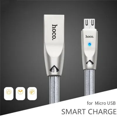 Cink ötvözet micro-USB töltő adatkábel Samsung, LG, Sony, HTC, Xiaomi, Android telefonokhoz