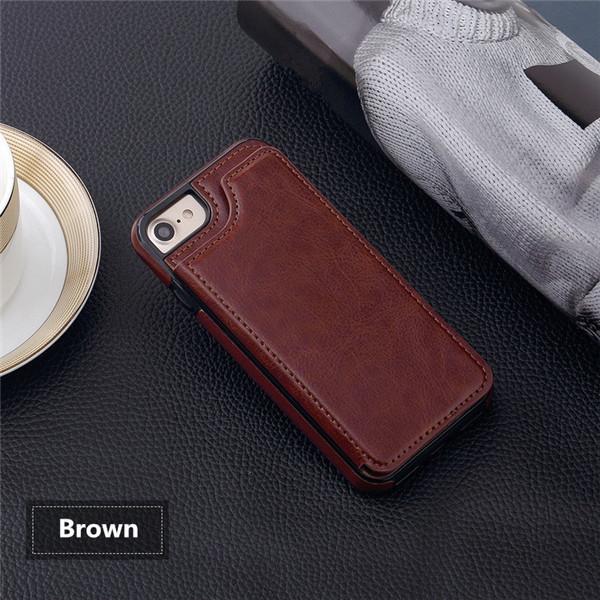 Retro PU bőr tok Iphone X/8P/8/7P/7/6P/6 tokhoz Samsung s9/s9plus/Note8 telefonokhoz