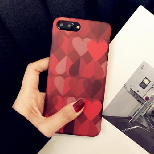 Aranyos szívmintás Telefontok iPhone X 6 6s 7 8 8 Plus telefonhoz