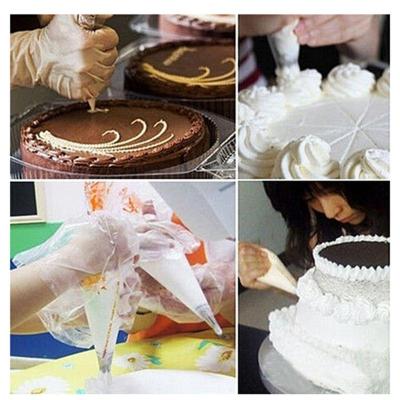 NEER 100 db 40cm * 35,5cm * 24cm műanyag torta díszítő tasak, virágos pizza dekorációs eszköz
