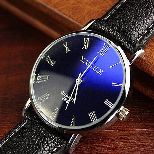 Egyszerű Hétköznapi Kvarcóra női kvarcóra bőrszíjas férfi óra