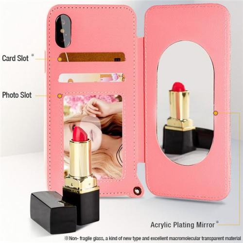Luxusos divatos lány tükör tok Apple IPhone X/8p/8/7p/7/6p/6 mágneses tok