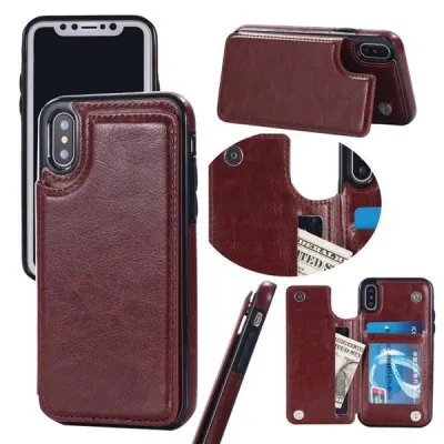 Retro PU bőr tok Iphone X/8P/8/7P/7/6P/6 tokhoz Samsung s9/s9plus/Note8 telefonokhoz