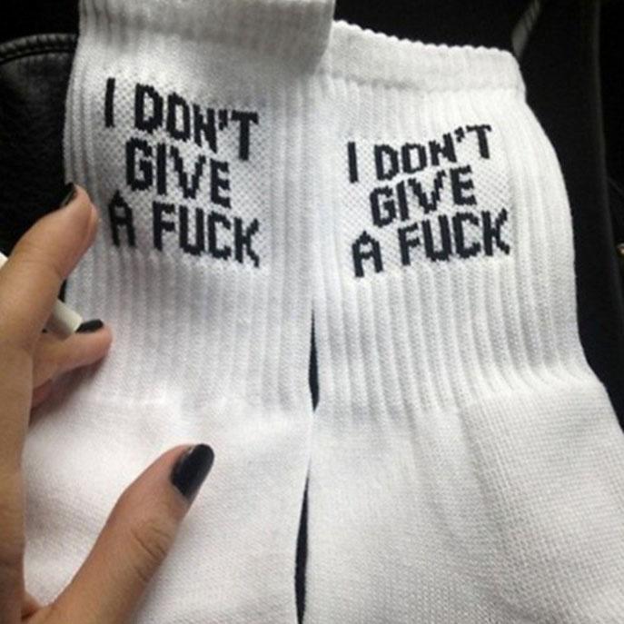 Vagány nyomtatott zokni, pamut fehér zokni