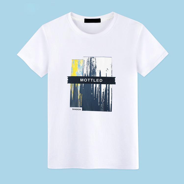 Férfi nyári alkalmi divatos pólók, rövid ujjú pólók