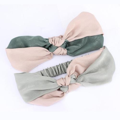 Női Egyszerű, keresztbe húzható, színes, szatén hajpánt, hajtartó, díszes bandana