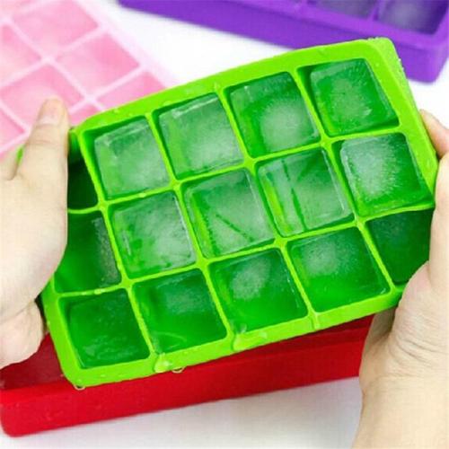 NEER DIY nagy jégkocka forma négyzet alakú szilikon tálca gyümölcs 15 rekeszes konyhai eszköz