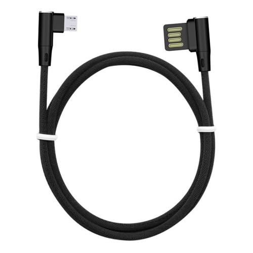 Android duplakönyökű szövetborítású USB gyorstöltő kábel