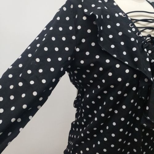Szexi Top Sifon blúz Nyári Ősz V nyak Ruffles pólók alkalmi Női ruhák