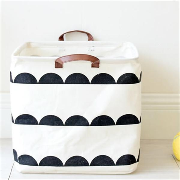 33*33 cm-es, vízálló, összecsukható, pamutvászon szennyestartó kosár