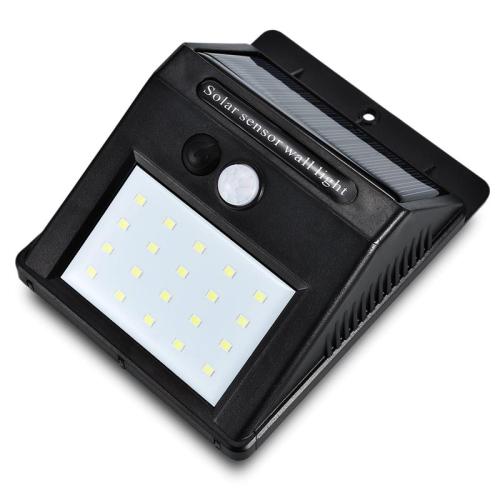 16/20 LED-es napelemes, mozgásérzékelős kültéri, udvari biztonsági lámpa