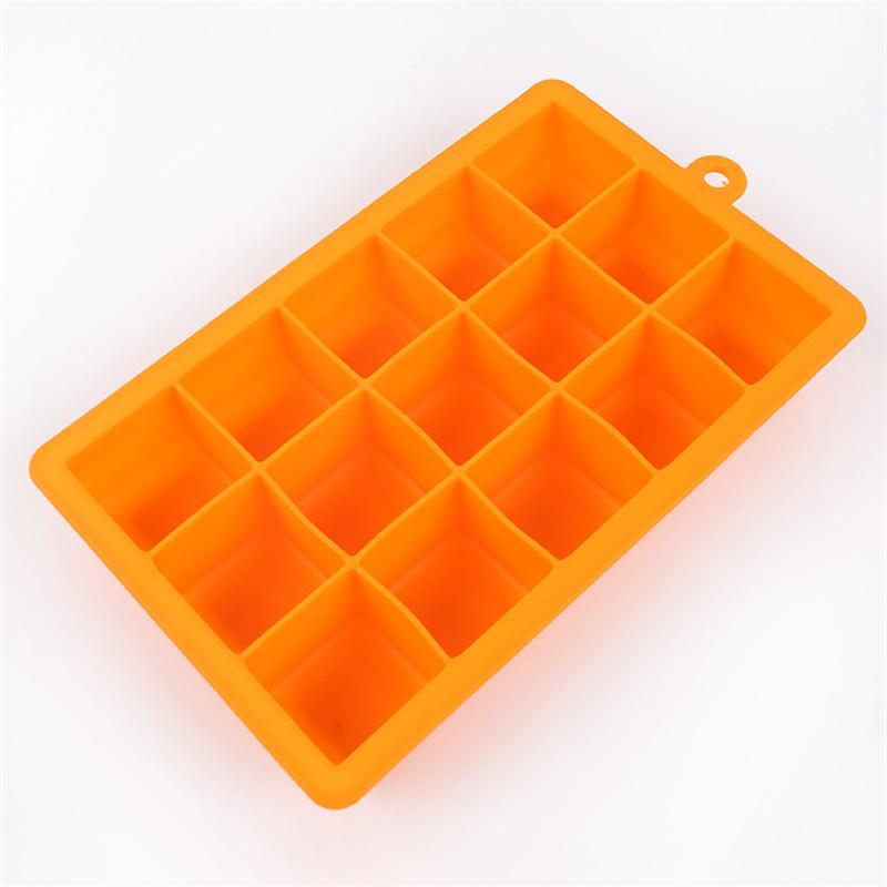 NEER DIY nagy jégkocka forma négyzet alakú szilikon tálca gyümölcs 15 rekeszes konyhai eszköz