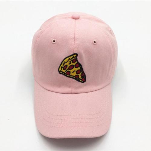 Új pizza hímzés baseball sapka, női, férfi, Uniszex állítható méretű sapka apáknak