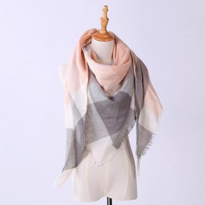 Divatos tavaszi, őszi, téli női sál, meleg kasmír sál, kockás pashmina, meleg kendő
