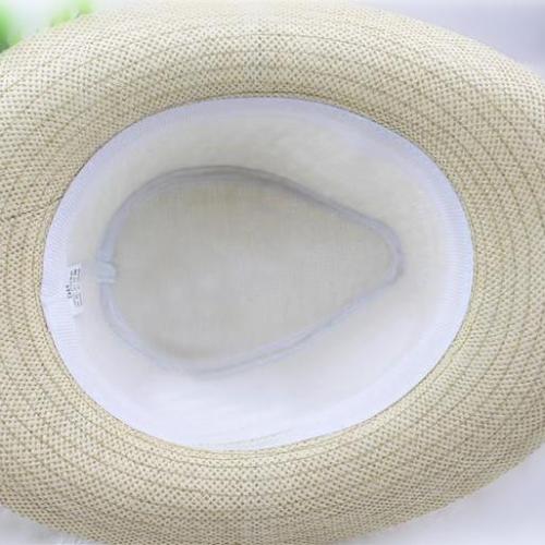 Unisex nyári strand szalmakalap, jazz kalap, Cowboy Fedora kalap