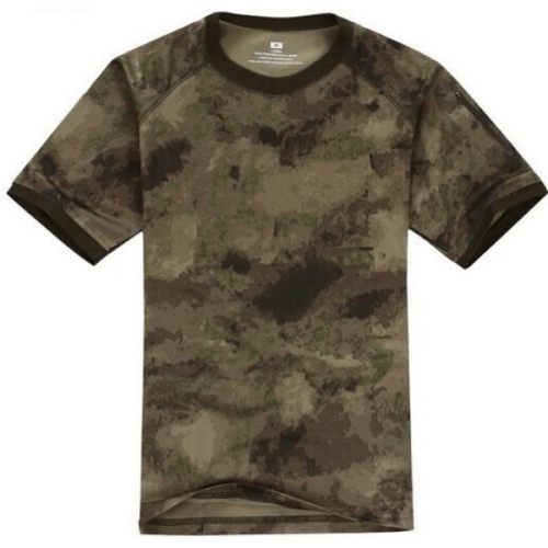 Outdoor sports round neck stretch tactical quick-drying short-sleeved T-shirt