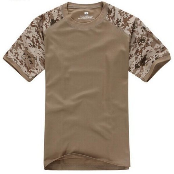 Outdoor sports round neck stretch tactical quick-drying short-sleeved T-shirt
