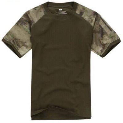 Outdoor sports round neck stretch tactical quick-drying short-sleeved T-shirt