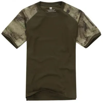 Outdoor sports round neck stretch tactical quick-drying short-sleeved T-shirt