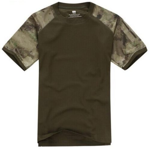 Outdoor sports round neck stretch tactical quick-drying short-sleeved T-shirt