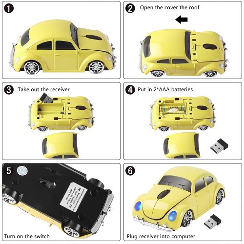 Wireless VW Beetle Model Mouse