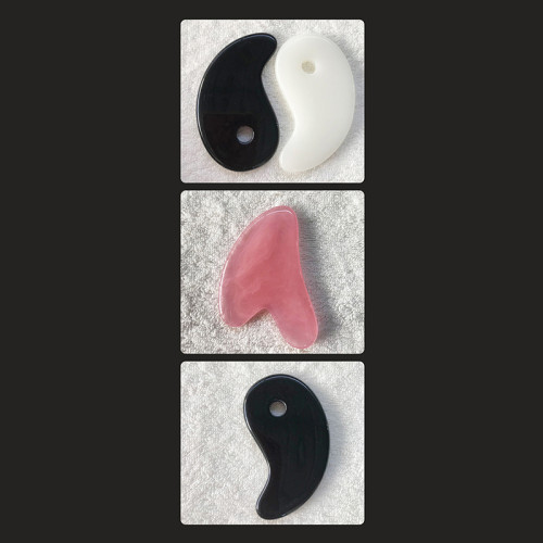 Beeswax/Jade Guasha Scraping Massage Scraper Face Massager Acupuncture Gua Sha Board Acupoint Face Eye Care SPA Massage Tool