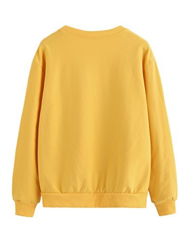 SweatyRocks 女式休闲长袖套头运动衫外星人贴布衬衫上衣