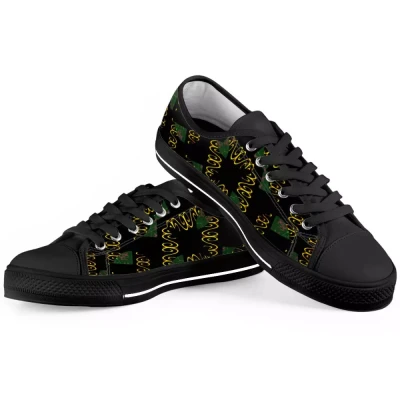Black Low Top EVA Canvas Shoes-
