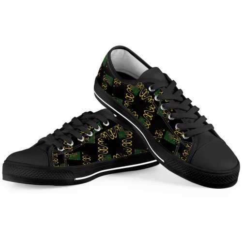 Black Low Top EVA Canvas Shoes-