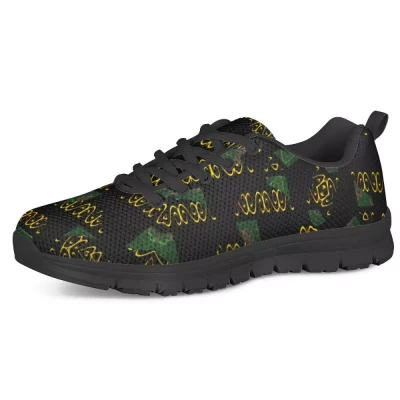 Black Shoes Sneakers-Running Shoes